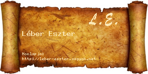 Léber Eszter névjegykártya