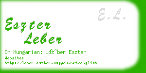 eszter leber business card